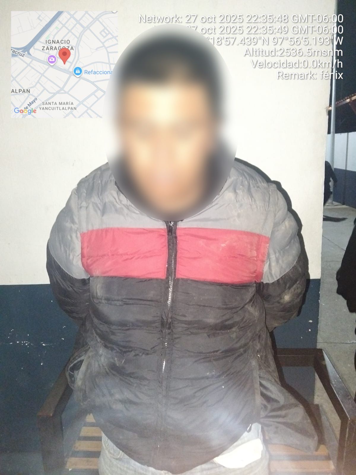 Policía de Huamantla detiene a presunto responsable de asalto y recupera auto con reporte de robo